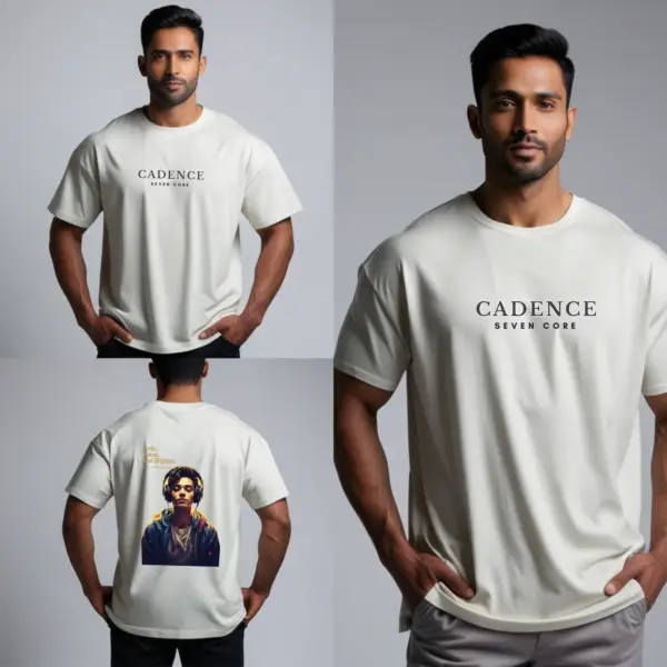 Seven Core Oversized Unisex T-Shirt – "Music Paints Emotion" Where rhythm meets soul — wear the sound of your emotions. - Image 6