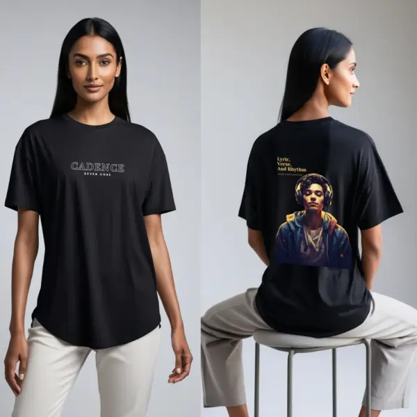 Seven Core Oversized Unisex T-Shirt – "Music Paints Emotion" Where rhythm meets soul — wear the sound of your emotions. - Image 8