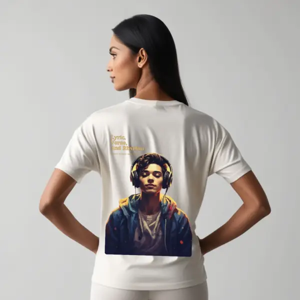 Seven Core Oversized Unisex T-Shirt – "Music Paints Emotion" Where rhythm meets soul — wear the sound of your emotions. - Image 3