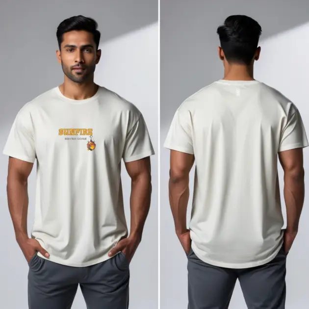 Seven Core Oversized Unisex T-Shirt – "Primal Elements Collection:SUNFIRE"  A tribute to the original forces of nature that shape destiny and identity.